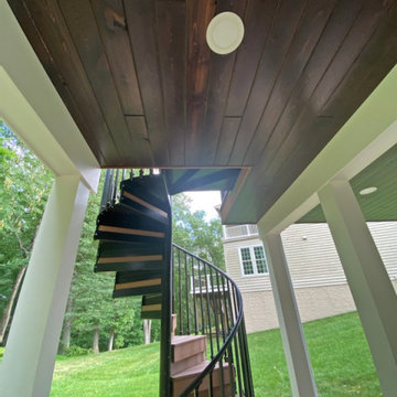 Stunning Fortress Steel Framed Azek Deck and Nicolock Patio in Ellicott City