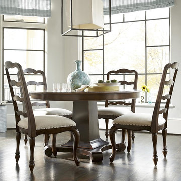 Cordevalle 5 Piece Dining Set With Round Pedestal Table And Upholstered Side Cha