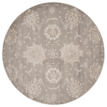 Safavieh Vintage Collection VTG579 Rug, Grey/Ivory, 6'7" Round