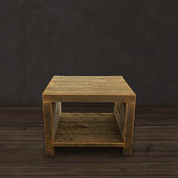 JW Atlas Wood Co. - Reclaimed Wood Side and End Table - Side Tables And End Tables