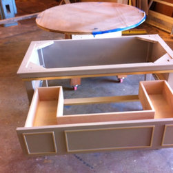 Modern Classic Gold trimmed vanity - Bathroom Cabinets