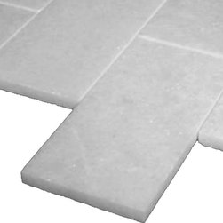 Statuary Crystal Marble Italian White Statuario 3x6 Marble Subway Tile Polished - Home Accessories & Decor