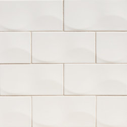 Robert A. M. Stern Collection Wave Snow 3" x 6" - Wall And Floor Tile