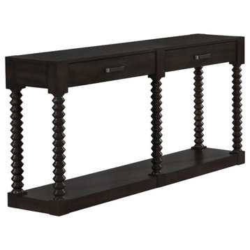 Pemberly Row 2-drawer Traditional Wood Sofa Table Coffee Bean