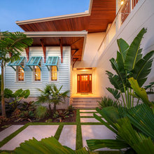 plants at front door