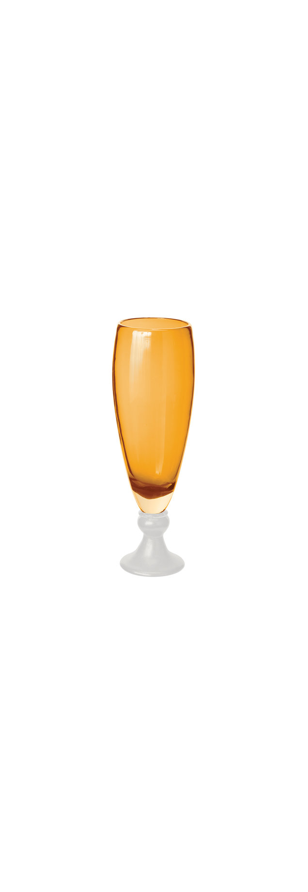Sunset Pearl Vase With Metallic Foot, Small