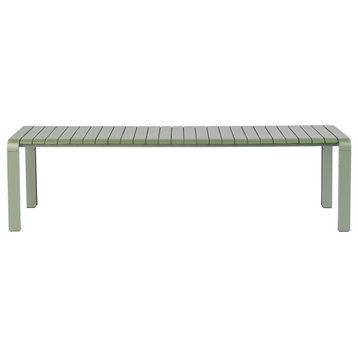 Aluminum Slatted Garden Bench | Zuiver Vondel, Green