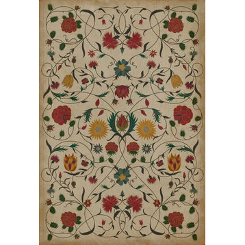 Vintage Vinyl Floorcloths/Mats (Floral Abigail), 38x56