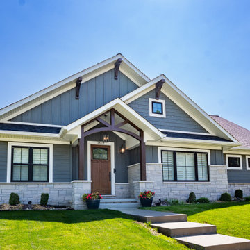 Blue Gabled Craftsman