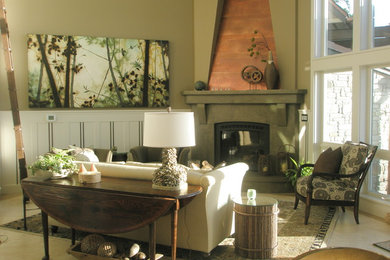 Inspiration for a transitional home design in Seattle.