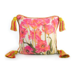 Parrot Tulip Pillow | MacKenzie-Childs - Decorative Pillows