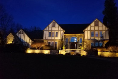 Inspiration for a french country exterior home remodel in New York