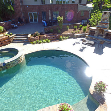 Poolside Fireplace