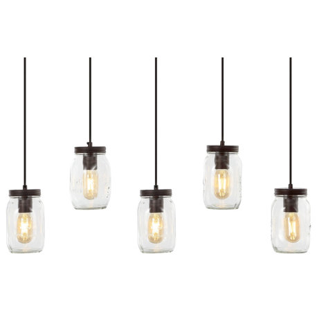 JONATHAN Y Lighting JYL7803 Gaines 5 Light 4"W LED Multi Light - Oil Rubbed
