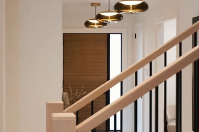 Inspiration for a contemporary staircase remodel in Toronto