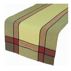 Xia Home Fashions - Riviera Table Linens 15"x36" Table Runner, Celery - Table Runners