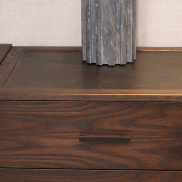 PORTER STEEL WRAPPED BEDSIDE TABLE