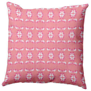 16" x 16" Summer Picnic Decorative Indoor Pillow, Pink Icing