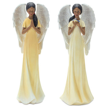 Angel, 2-Piece Set, 10"H Resin