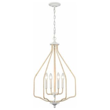 4 Light Pendant In Coastal Style-28.5 Inches Tall and 17.75 Inches Wide