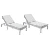 Leisuremod Chelsea Outdoor Gray Lounge Chair With Cushions, Set of 2, Gray