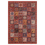 Bareens Designer Rugs - Oriental Ziegler Efren Rust Blue Hand-Knotted Wool Rug - 8'11'' x 11'10'' - Enhance the ambiance of your home with this magnificent Persian-influenced Turkish hand-knotted rug made by skilled artisans capable of creating the most exceptional vegetable dyes and hand-spun wool. This exquisite handmade rug is a one-of-a-kind Peshawar Kafkaz, otherwise identified as Chobi, Chobi Peshawar, Oushak, or Ziegler rug. These handmade rugs are crafted in Pakistan utilizing superior-quality wool imported from Australia, New Zealand, and Korea in two types of weaves: the Persian weave and the Mori weave. This rug is meticulously crafted by hand using the finest natural vegetable dyes extracted from local plants. The artisans use a blend of hand-spun local and fine merino wool, resulting in a rug with a compelling texture, higher lanolin content, and longer staple. The artisans occasionally incorporate natural or artificial silk into the pile to enhance specific motifs. The finished product is an awe-inspiring execution of flawless design and an understated palette that exudes elegance.