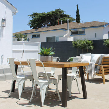 Urban Coastal Patio with Beachy Transitional Furniture