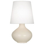 Robert Abbey - Robert Abbey BN993 June - One Light Table Lamp - Shade Included.  Dimable: Yes  Base Dimension: 7.50June One Light Table Lamp Antique Brass/Bone Glazed Ceramic Oyster Linen Shade *UL Approved: YES *Energy Star Qualified: n/a  *ADA Certified: n/a  *Number of Lights: Lamp: 1-*Wattage:150w A bulb(s) *Bulb Included:No *Bulb Type:A *Finish Type:Antique Brass/Bone Glazed Ceramic