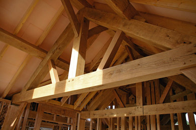 Timber house with oak trusses