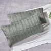 Super Mink Throw Pillow Covers Set of 2, Silver Grey, 14''x26''