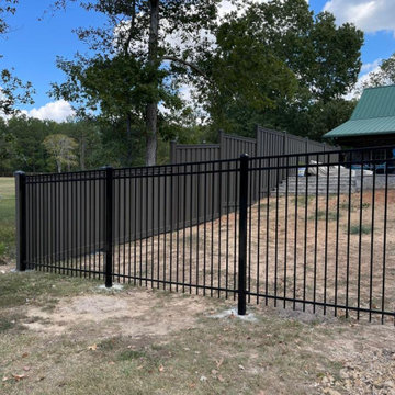 Composite Trex and Iron Fence