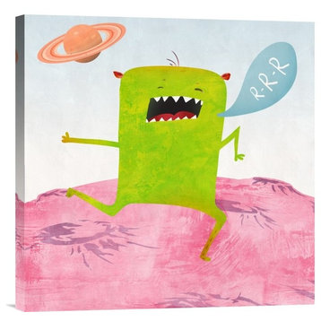 "Alien Friend Number 1" Stretched Canvas Giclee by Skip Teller, 18"x18"