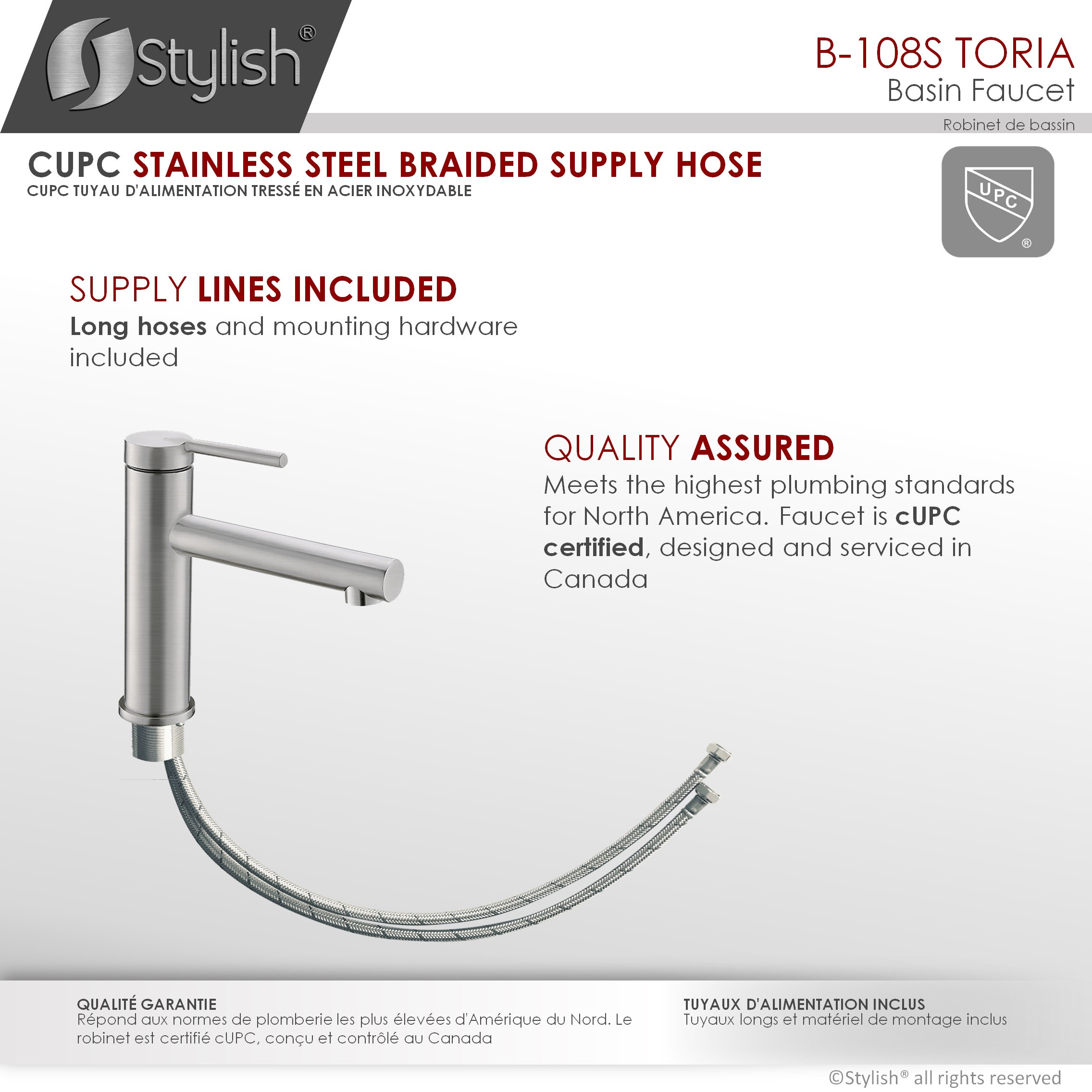 STYLISH Single Handle Modern Bathroom Faucet Basin Sink Faucet