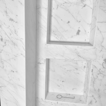 Carrara Statuario ThinSlabz Shower
