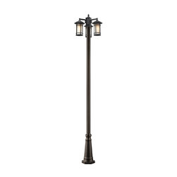 Woodland 528MP3-519P-ORB 3-Light Outdoor Lantern Post - Post Lights