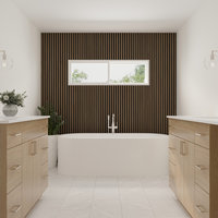 Acoustic Wood Wall Panels, Set of 2, Oak