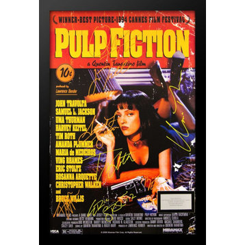 Pulp Fiction Signed Movie Poster, Custom Frame