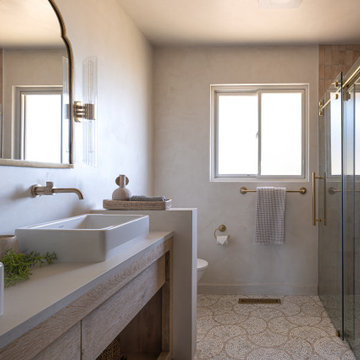Part 2 - Modern and Understated Mediterranean Escape: Guest Bathroom