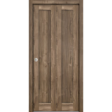 Sliding Closet Bi-fold Doors 48 x 80 | Quadro 4111 Walnut