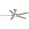 Signature Plus II Collection 54" LED 5 Blade Fan, Brushed Nickel