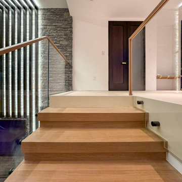 Project #126 | Contemporary Staircases with Integrated LEDs & Glass Railing