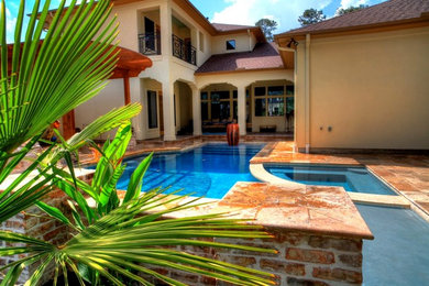 Inspiration for a timeless pool remodel in Houston