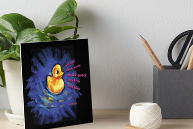 Duck Quacks in 5 Languages: Retro Pop Toys Collection ARTBOARD $9-$18.00