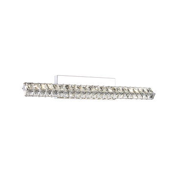 Triple Sided Crystal LED Wall Sconce With Stainless Steel Frame
