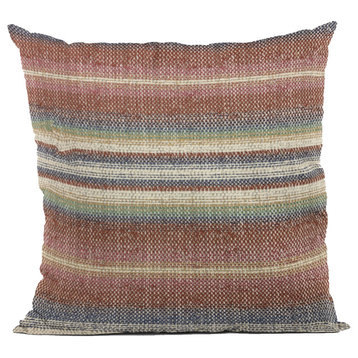 Plutus Multi-Color Lanes Stripe Luxury Throw Pillow, 12"x20"