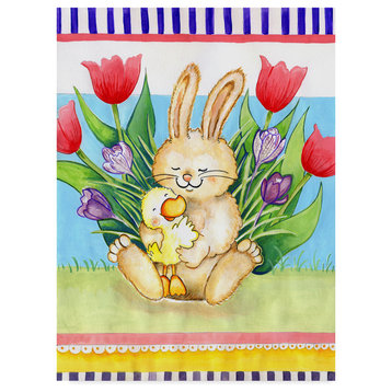 Valarie Wade 'Bunny Hugs' Canvas Art, 24"x18"