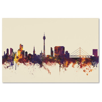 Michael Tompsett 'Dusseldorf Germany Skyline V' Canvas Art, 30x47