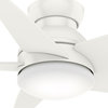 Casablanca 44" Isotope Ceiling Fan With Light Kit & Wall Control, Fresh White