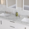 The Ezra Bathroom Vanity, Pure White, 72", Double Sink, Freestanding