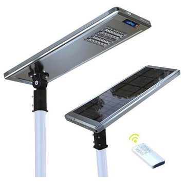 eLEDing 30W LED 3rd Gen Solar Hybrid Microgrid LED Street Light Series in Silver